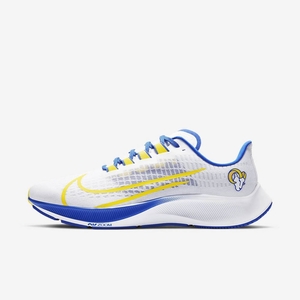 Chaussure De Running Nike Air Zoom Pegasus 37 (Los Angeles Rams) Blanche 2680-714 White/Pure Platinum/Hyper Royal/Midwest Gold Femme | GFB-27045792